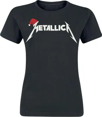 Produktbild von Metallica T-Shirt Damen Santa Hat Logo schwarz XXL