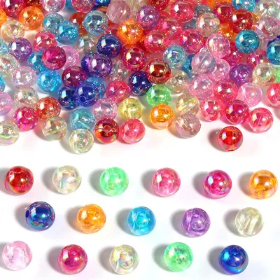 Obrázok produktu pre Akrylové Korálky 800 Kusov, 8 mm Guľaté, Farebné DIY Korálky pre Kreatívne Remeselné Projekty