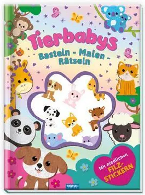 Produktbild von Trötsch Beschäftigungsbuch Malbuch Bastelbuch Tierbabys