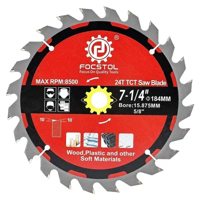 Immagine prodotto di Disco circolare per legno, 184 mm x 15,875 mm, 24 denti, adatto per compensato, pannelli di particelle e materiali plastici