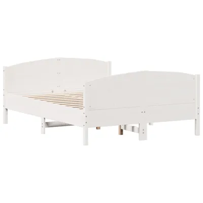 Produktbild von Massivholzbett ohne Matratze Weiß 120x190 cm Kiefernholz