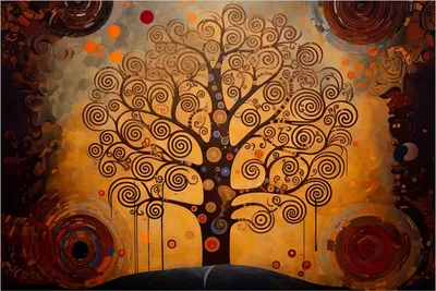Produktbild von Wallario Premium Glasbild, freischwebende Optik, kräftige Farben, Größe 90 x 60 cm Motiv Baum des Lebens
