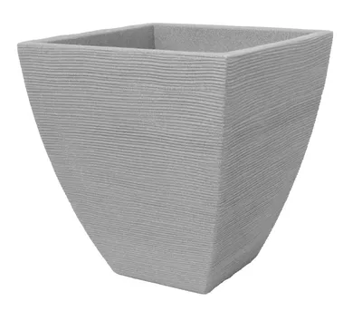 Immagine prodotto di Fioriera quadrata scanalata in plastica