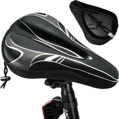 Productafbeelding van Gelzadelhoes, 28 x 18 cm, ergonomische fietszadelhoes, ademend, fietszadelhoes, hometrainer zadelhoes voor dames en