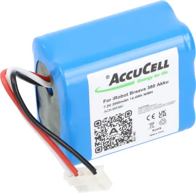 Produktbild von 2000mAh Akku passend für den iRobot Braava 380 Akku, 4409709, GPRHC202N026, 11003067-00, BY51401161351