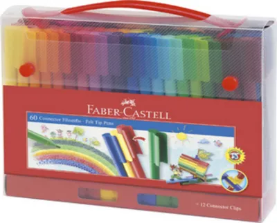 Produktbild von FABER-CASTELL Fasermaler CONNECTOR PEN 60er Koffer