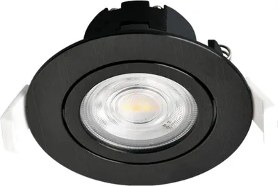 Produktbild von Braytron Einbauleuchte Schwenkbar Spot LED 7W 670 Lumen SQR Ø70mm IP20 Downlight 3000K-6500K Rund Schwarz