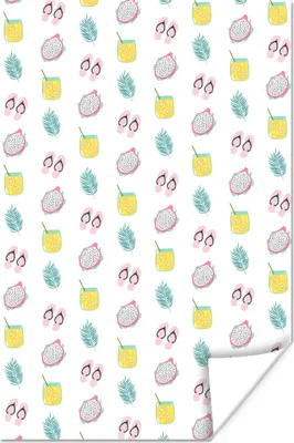 Produktbild von MuchoWow® Poster Sommer - Pastell - Muster 40x60 cm - Plakate für die Wand - Poster Babyzimmer