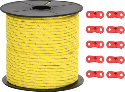 Produktbild von vidaXL Zeltleine Reflektierend mit Seilspannern 50 m 4 mm