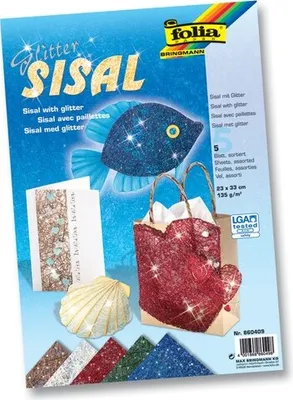 Obrázek produktu pro Folia Sisalový papír se třpytkami 23 x 33 cm