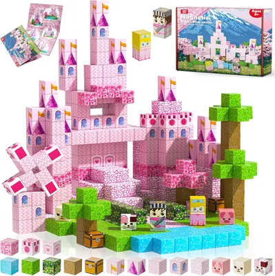 Produktbild von 100 Magnetische Bausteine Prinzessinnen Set – Lernspielzeug für Kinder, Spiel- & Bauklötze