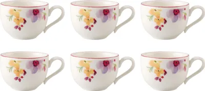 Zdjęcie produktu dla Wielopak kubków Villeroy & Boch Mariefleur Basic mokka/espresso - 6 sztuk