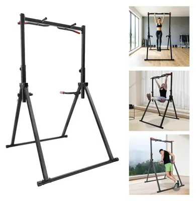 Produktbild von Verstellbare Klimmzugstange - Trainingsrack für Oberkörper - 200 kg Belastbarkeit - Klappbar - Heimfitness - Krafttraining Arme