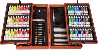 Produktbild von Famanu Kunstset 117-teilig - Mal- und Zeichenset für Kinder und Jugendliche