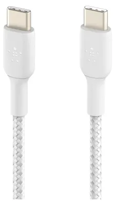Produktbild von Belkin CAB004BT1MWH2PK, 1 m, USB C, USB C, USB 2.0, 0,48 Gbit/s, Weiß