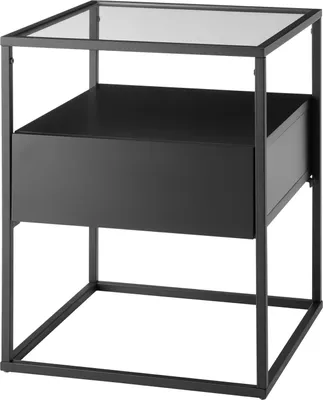 Produktbild von Beistelltisch >EVORA< in schwarz, Holzwerkstoff / Metall - 43x54x43cm (BxHxT)