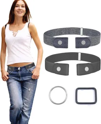 Produktbild von Elastischer Gürtel ohne Schnalle für Damen und Herren - 2 Stück