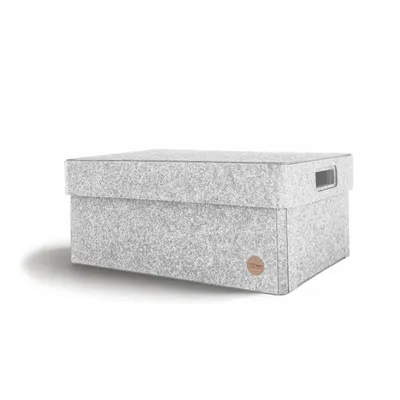 Produktbild von Aufbewahrungsbox CLASSIC Filz 32 x 24 x 20 cm mit Deckel in hellgrau meliert