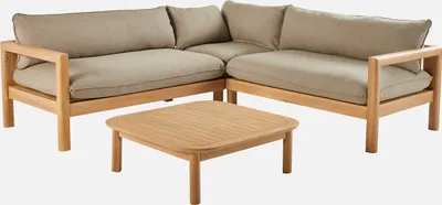 Produktbild von sweeek - Gartenmöbelset aus Akazienholz für 5 Personen - Beige