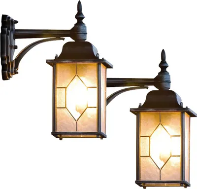 Produktbild von 2er-Set hängende Wandleuchten MILANO, E27, Bleikristalloptik, IP23