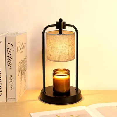 Produktbild von Elektrischer Kerzenwärmer, flammenloser Kerzenschmelzer, 3-Timer-Stufen, 4-Dimmer-Stufen, höhenverstellbar, für Glas-Kerzen, dekorative Wohnlampe