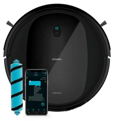 Produktbild von Cecotec Conga Perfect&Clean Connected Titanium, Beutellos, Schwarz, Rund, Ladend, 64 dB, 0,165 l