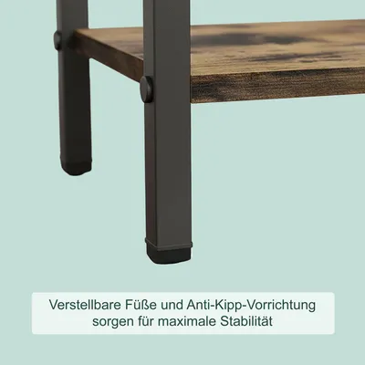 Produktbild von Handtuchständer mit Ablage - Metallrahmen, Holzoptik