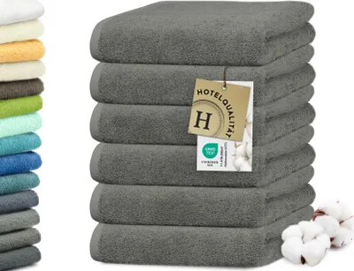 Produktbild von 6er Set Handtuch, Baumwolle, 50x100 cm, taupe