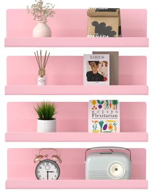 Immagine prodotto di Set di 4 mensole da parete – Mensole decorative rosa per la casa
