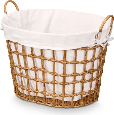 Immagine prodotto di Cesto portabiancheria intrecciato con manici, 43 × 56 × 40 cm, marrone