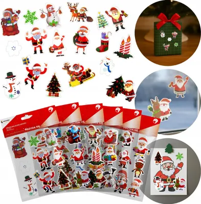 Immagine prodotto di Adesivi natalizi Vergionic - Decorazioni festive per finestre