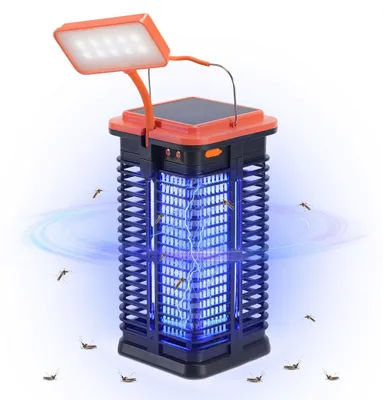 Produktbild von Peviasot Solar Insektenvernichter UV LED Elektrich   Insektenfalle Mückenlampe Licht Mückenfalle Fliegenfalle Lampe