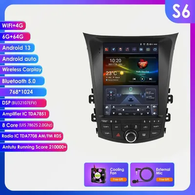 Image de Autoradio avec écran tactile de 9,7 pouces, système Android 14, GPS intégré, compatible CarPlay et Android Auto