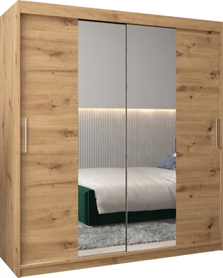 Produktbild von Kleiderschrank, Schiebetürenschrank Schlafzimmer, Schrank mit Spiegel TOKYO 1 180 cm
