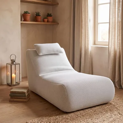 Immagine prodotto di Talamo Italia Pouf Міhck 120x70x65h cm Bianco, Bianco Forma Fantasia  Italy