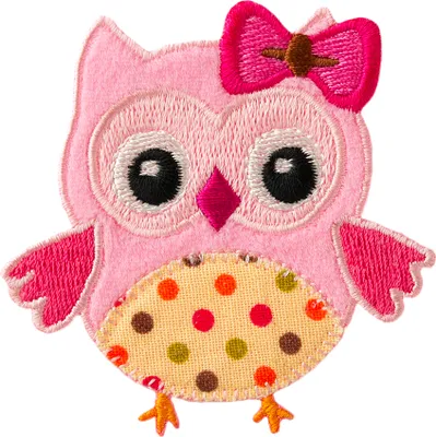 Produktbild von Mono Quick 08166 Eule, pink groß, Applikation, Bügelbild, Patch, Vogel