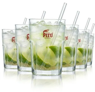 Produktbild von 6x Pitu Cachaca Glas 0,3l Longdrink Cocktail Caipi Mojito Gläser Bar Gastro Rum