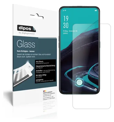 Produktbild von 2x Schutzfolie für Oppo Reno2 F matt - Anti-Shock 9H Folie dipos Glass Kunststoffglas