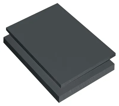 Productafbeelding van Hard PVC Plaat 20x30 cm Donkergrijs RAL 7011 - 2 Stuks