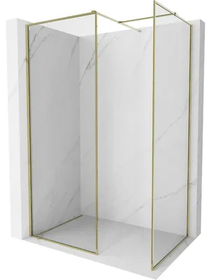 Obrázek produktu pro Mexen Kioto-F sprchová stěna Walk-in s rámem 170 x 95 cm, transparentní 8 mm, zlatá - 800-170-202-04-50-095