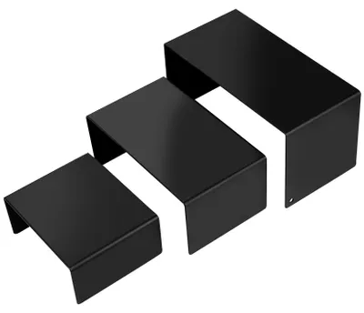 Metall-Display-Ständer, 3 Stück, schwarz, 3 Größen