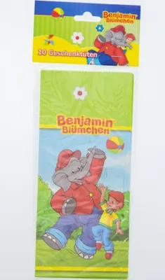 Produktbild von Benjamin Blümchen Party-Tüte Papier inkl. Sticker, 10 Stk.