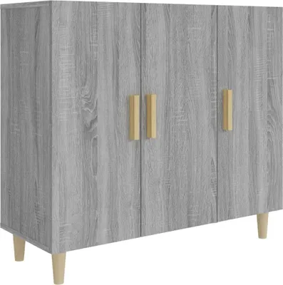 Produktbild von Sideboard Grau Sonoma 90x34x80 cm Holzwerkstoff