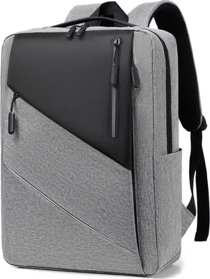 Produktbild von Rucksack Business Laptop Backpack Freizeit Schulrucksack Wasserdicht Zipper Grau