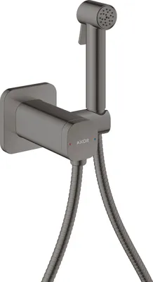 Immagine prodotto di hansgrohe AXOR Bidette Showers Bidette Douchette à main 1jet EcoSmart, softsquare, pour eau mitigée, avec support de douche et flexibles de douche de 1,25m, 29243330, 29243330