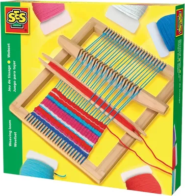 Produktbild von SES Creative 00876 Webrahmen Holz - Kreatives Weben & Basteln Set für Kinder, Strickset für Kinder, 6 Jahr(e), Mehrfarbig, 1 Stück(e)