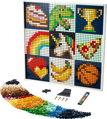 Zdjęcie produktu dla LEGO 21226 Art Collaborative projekt artystyczny, dekoracja ścienna na płótnie, zestaw rzemieślniczy dla dorosłych i dzieci, kreatywna zabawka i prezent