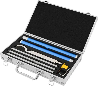 Immagine prodotto di Set di utensili per tornitura del legno - Scalpelli per tornitura con punta in metallo duro - 8 pezzi - Sgrossatura, finitura, scavo -