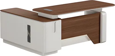 Image de Bureau d'angle Bureau moderne en bois Salle de travail Table