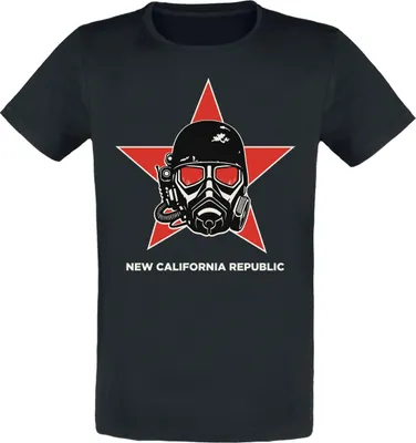 Produktbild von Fallout T-Shirt Uni NCR schwarz Bethesda, Fan-Merch, Gaming 100% Baumwolle XL
